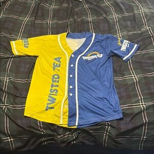 Twisted Blue and Yellow Athletic Jersey